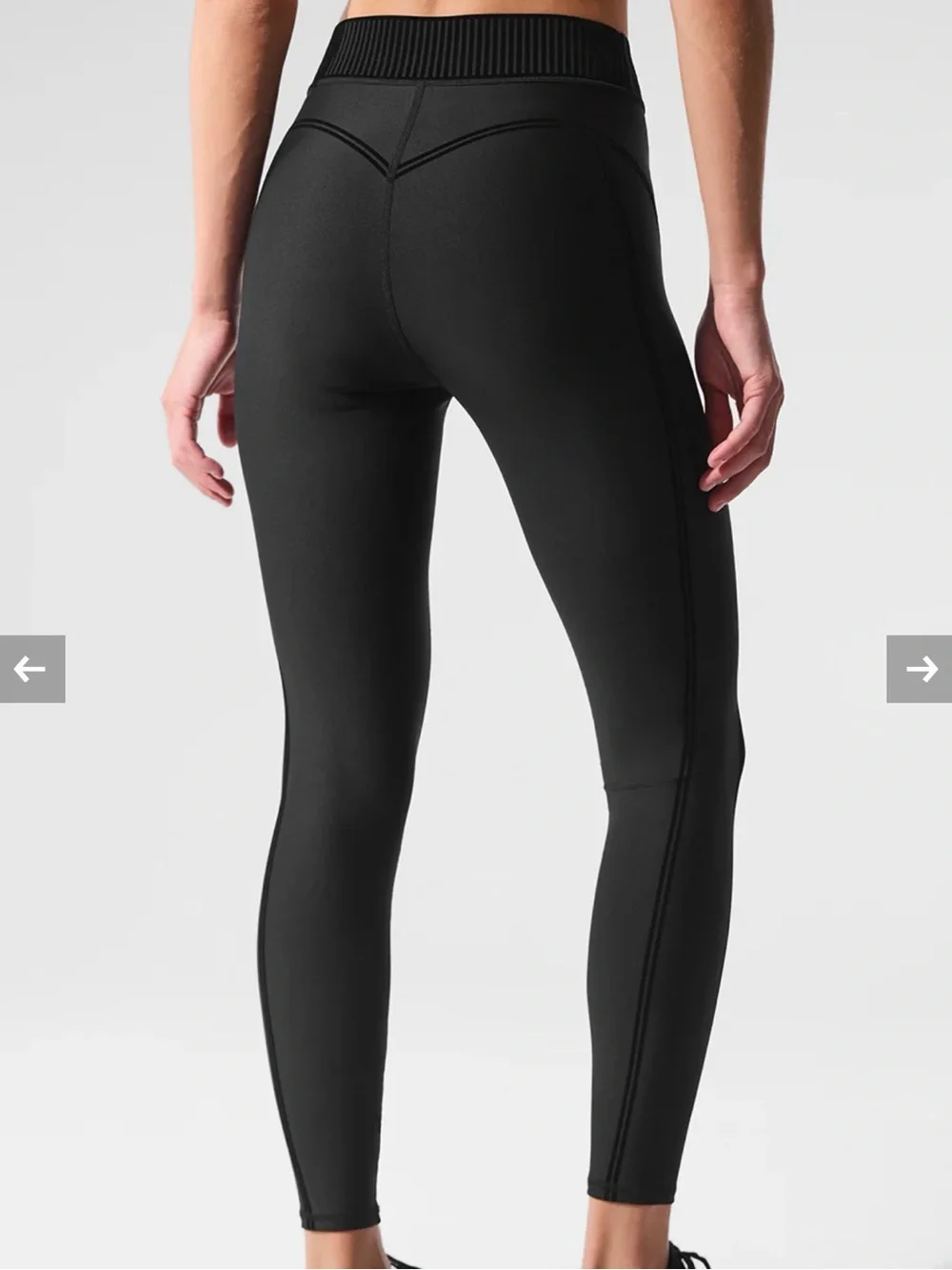 Alo Airlift Black Sports Bra and Leggings Set